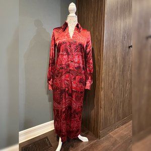 NWOT GANNI Silk Midi Dress - Size: M | US6, UK36